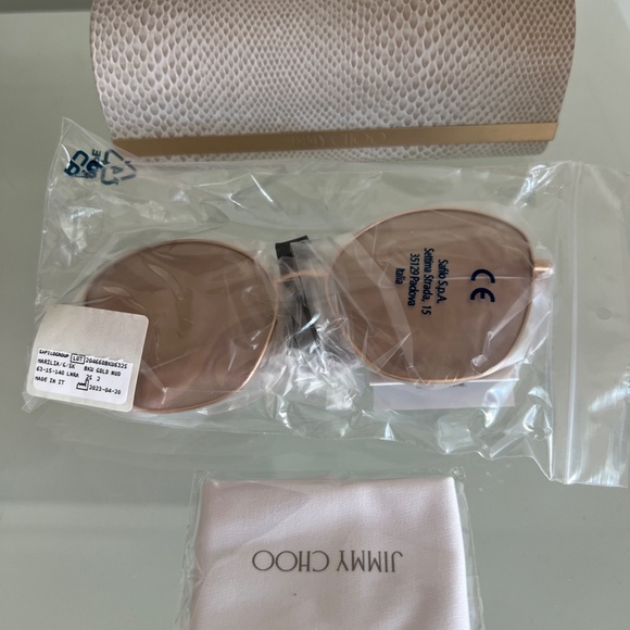JIMMY CHOO MARILIA/G/SK Gold Nude Glitter Sunglasses main image 6